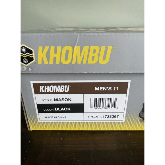 Khombu Men's Mason Black Cushioned Footbed Hybrid Winter Boots SIZE 11 - Picture 7 of 8